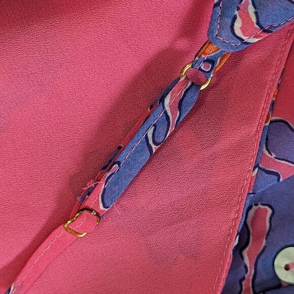 J. Marie Coastal Pink Sea Floral‎ Sleeveless Waistless Piper Beachy Dress Sz S - Picture 9 of 16